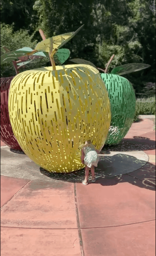 Gateway Gardens Apple Sculpture in Greensboro