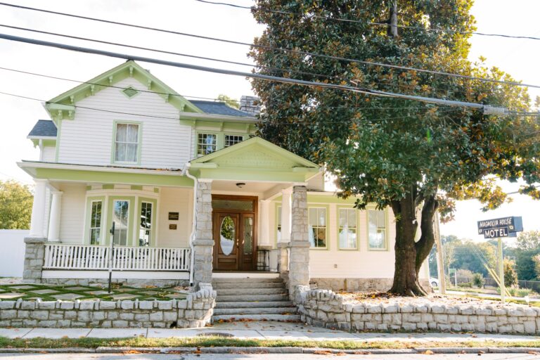 Black Owned Businesses in Greensboro: The Historic Magnolia House is a bed and breakfast which also hosts special events. It is one of the few Green Book sites still in operation in North Carolina. Many prominent African Americans stayed at Magnolia House including James Brown, Tina Turner and Jackie Robinson.