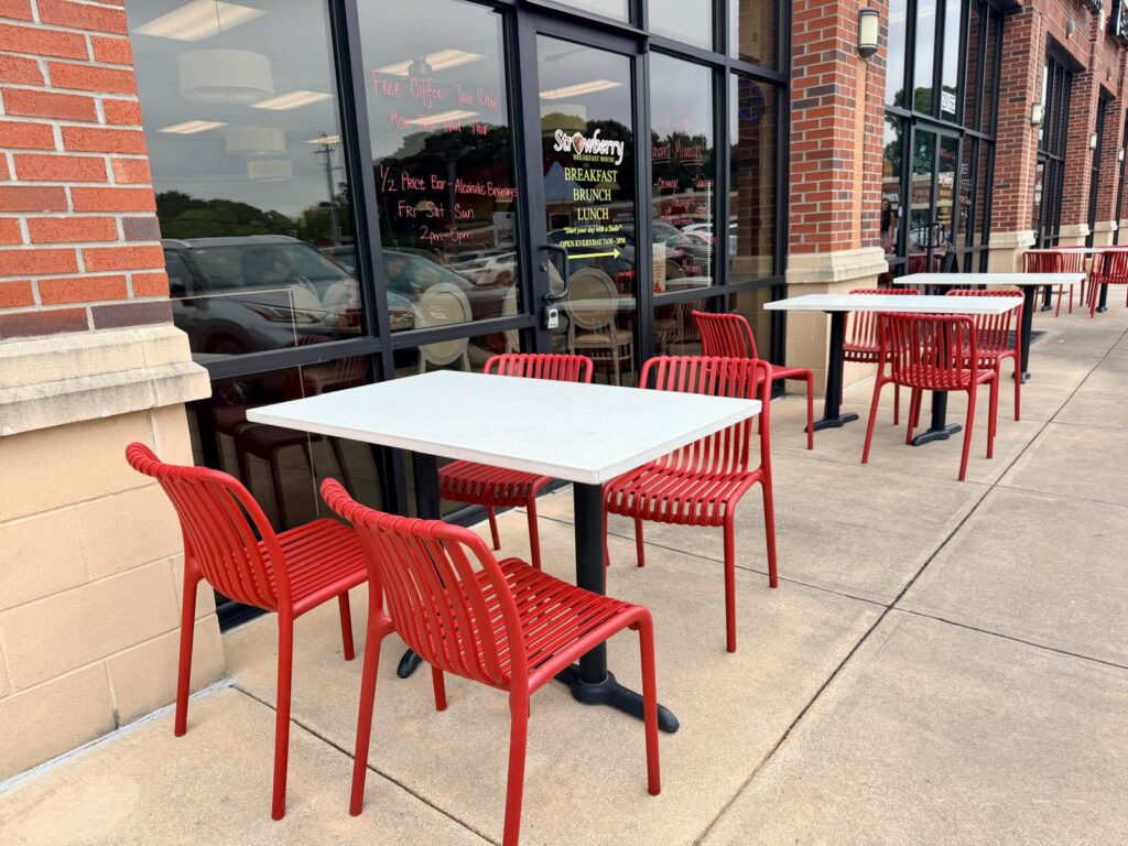 Strawberry Restaurant outside chairs