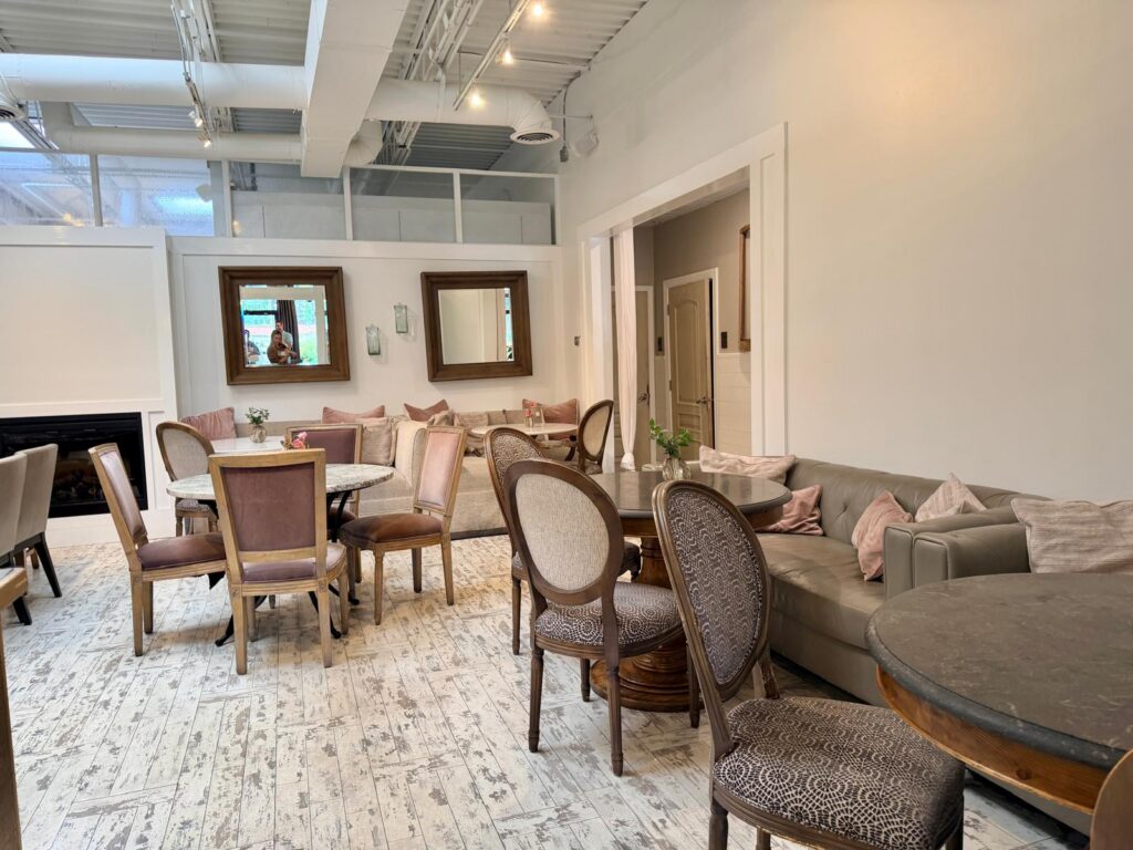 Maxie B’s bakery inside chairs sitting area greensboro