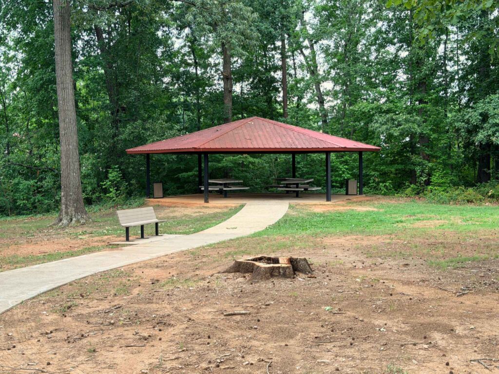 Picnic area at Henry Street Park in Greensboro