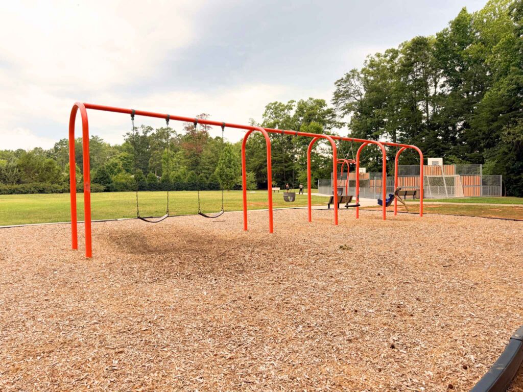 Swings at Henry Street Park in Greensboro