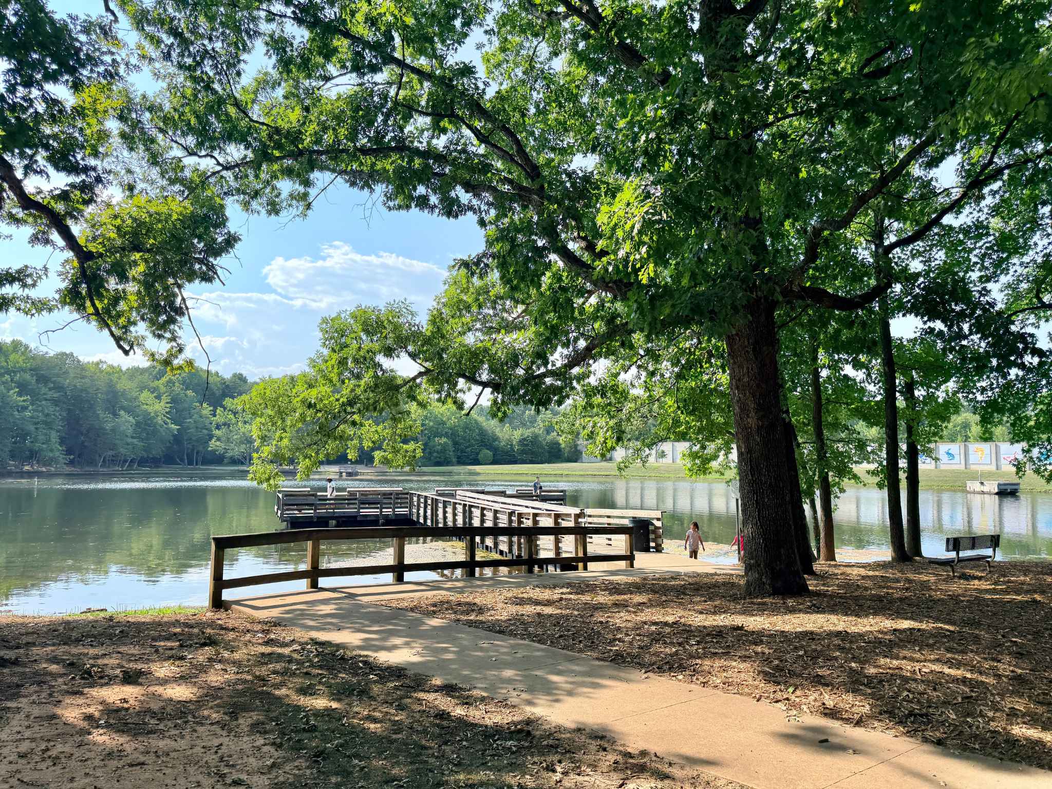 Fishing Pier at Oka T. Hester Park in Greensboro