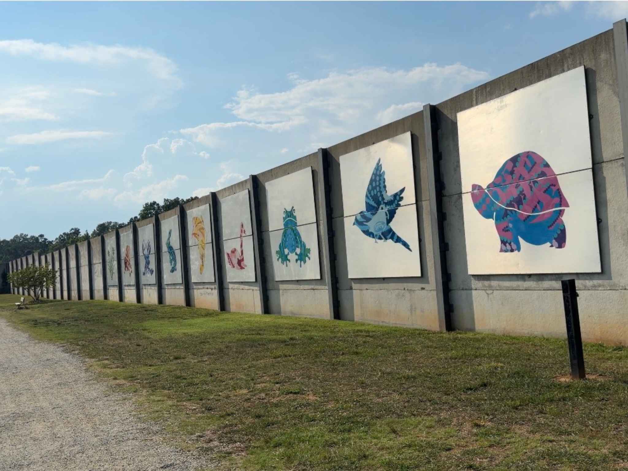 Oka T. Hester Park Greensboro Trail with Art along it