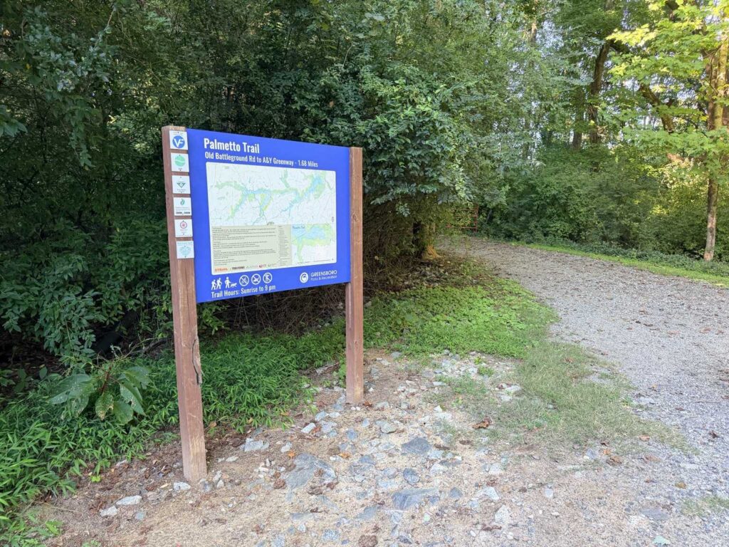 Palmetto Trail Sign in Greensboro NC