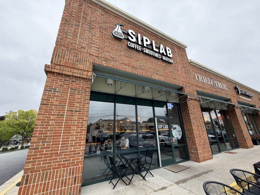 SipLab Coffee Shop building in Greensboro NC