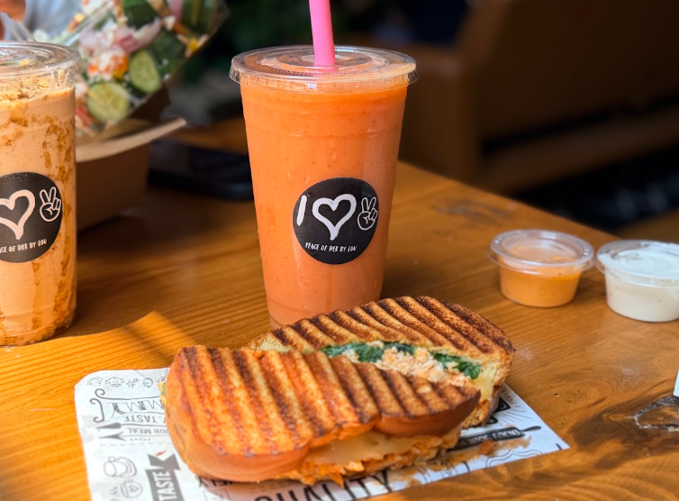 Peace of Her by Lou greensboro nc smoothie and sandwich